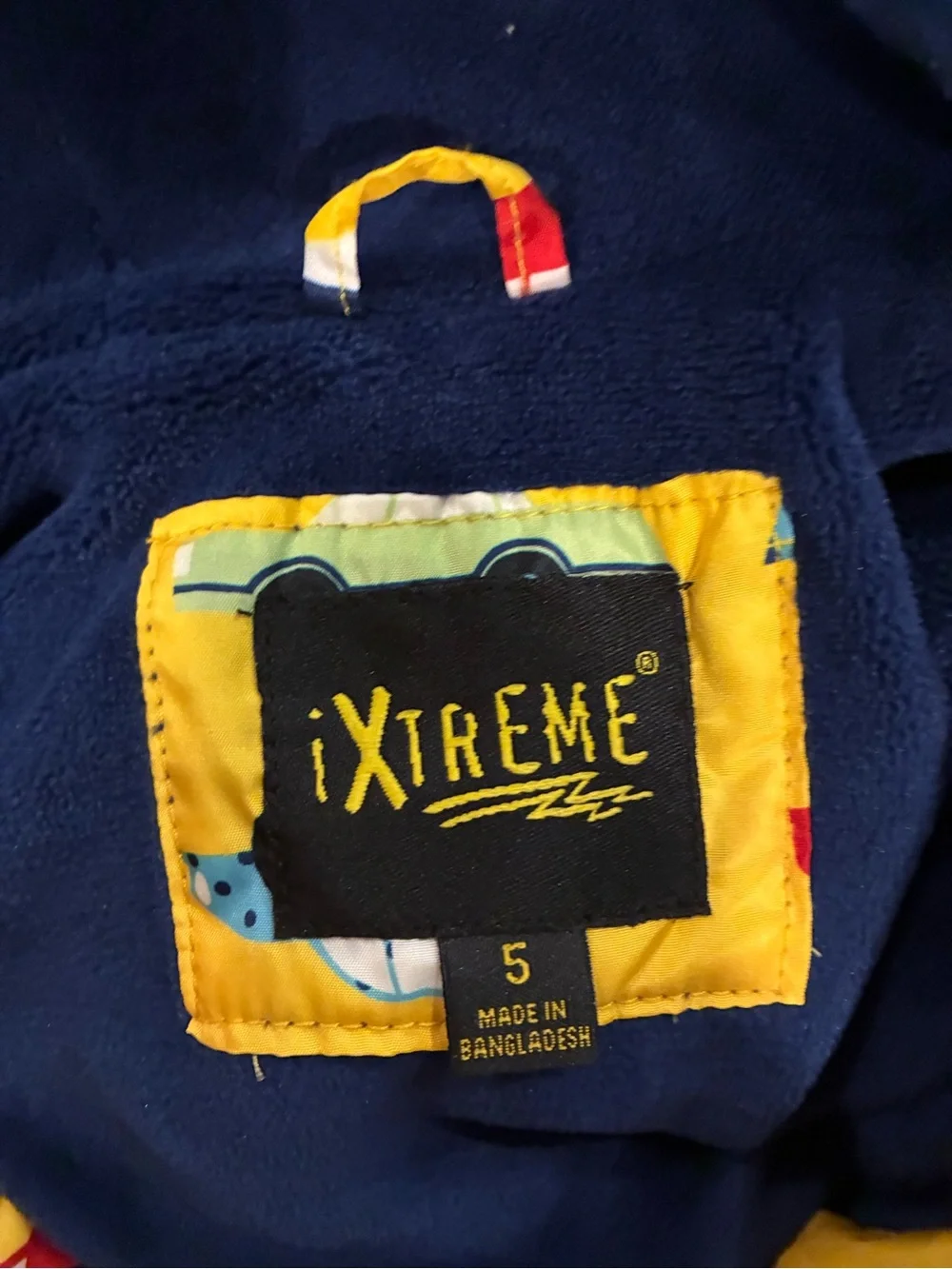 Kids Yellow Hooded Car-Print Jacket Ixtreme